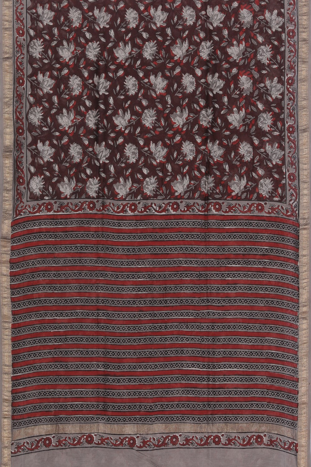 Bagru Chanderi saree