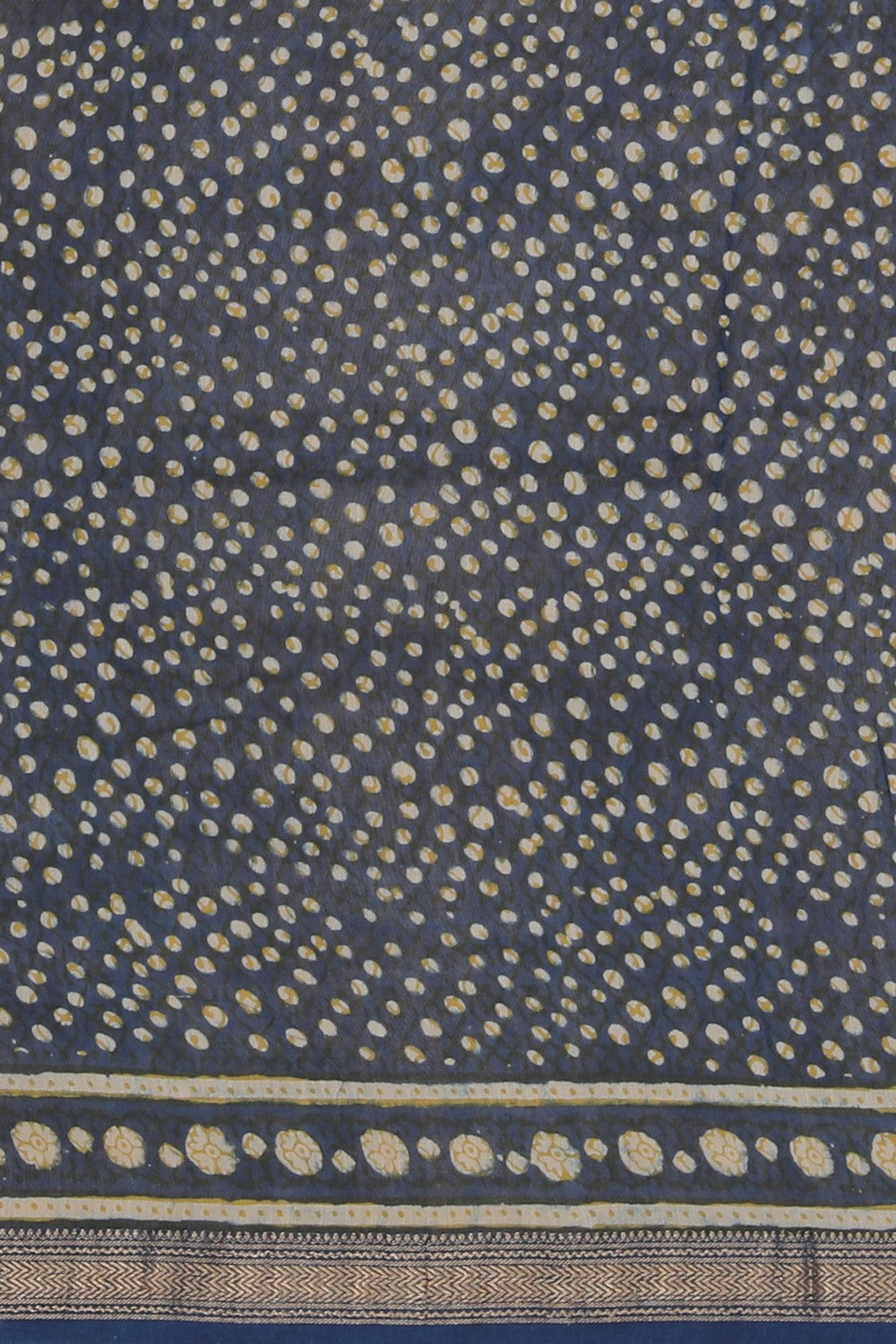 Image of Hand Block Printed Bagru Chanderi saree