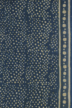 Image of Indigo Bagru Cotton saree