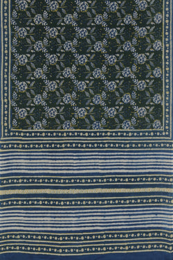 Image of Indigo Bagru Cotton saree