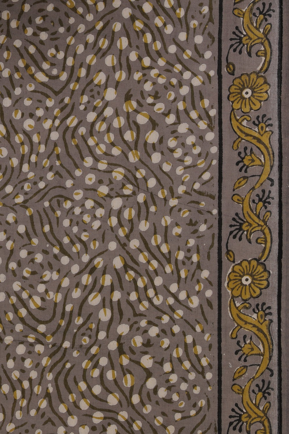 Image of Hand Block Printed Bagru Cotton saree