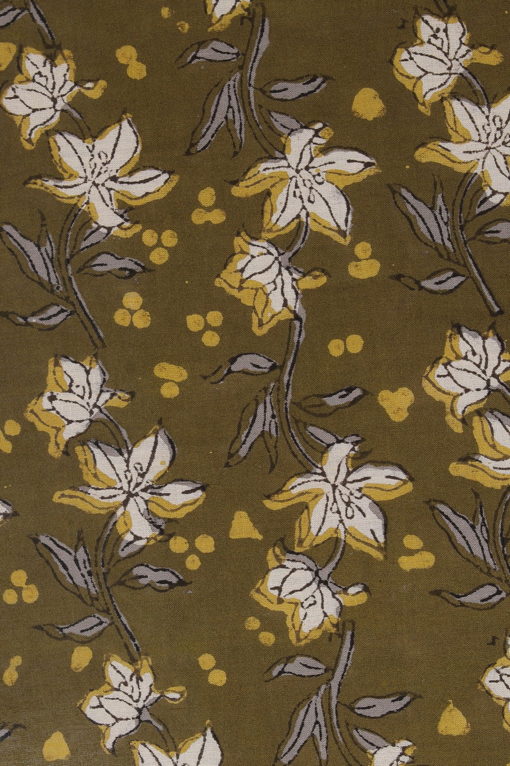 Image of Hand Block Printed Bagru Cotton saree