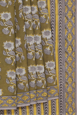 Image of Bagru Cotton saree