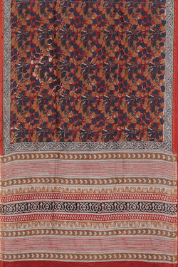 Collection of Bagru Chanderi saree in a gallery layout