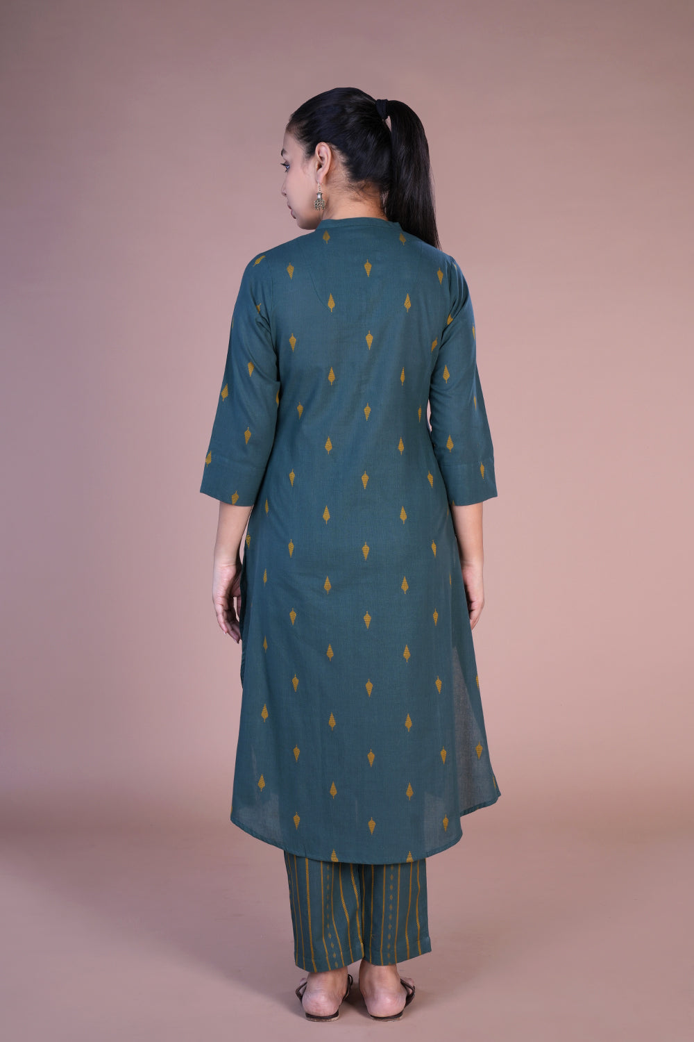 Dark teal kurti and pants set