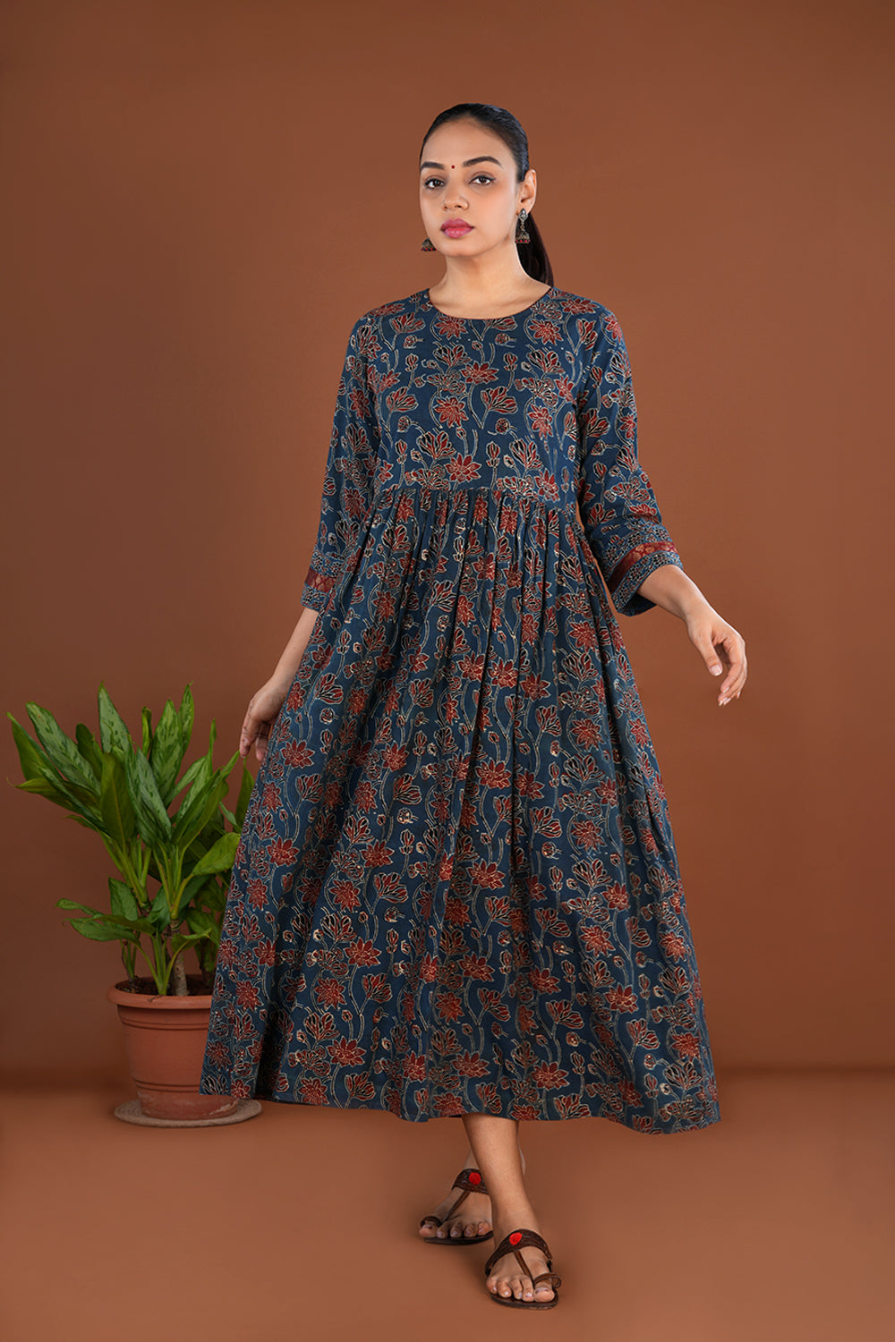 Indigo Blue Ajrak Kurta