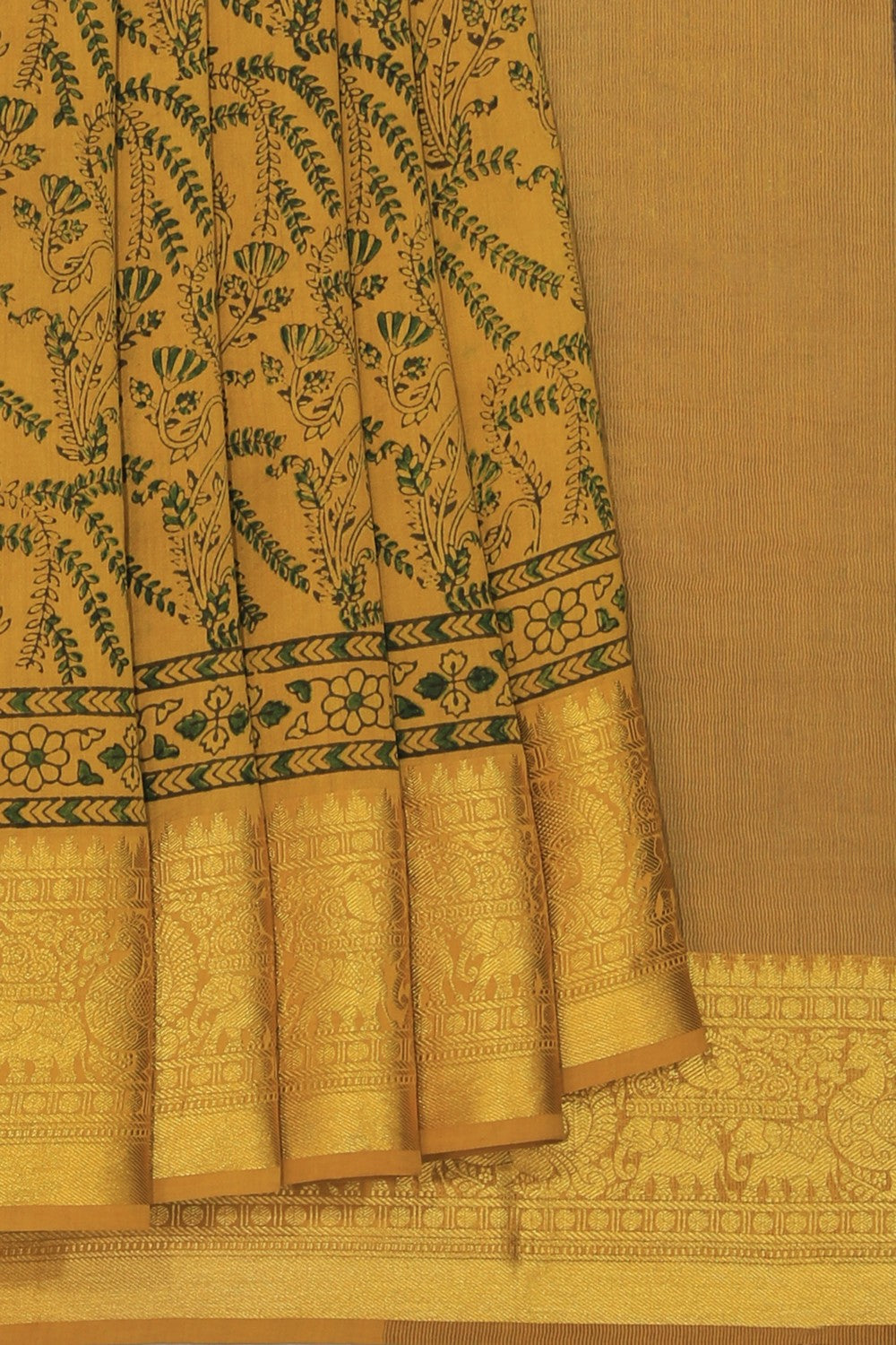 Collection of Ajrakh Chiniya Silk Saree in a gallery layout