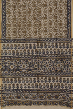 Image of Ajrakh Chanderi Saree