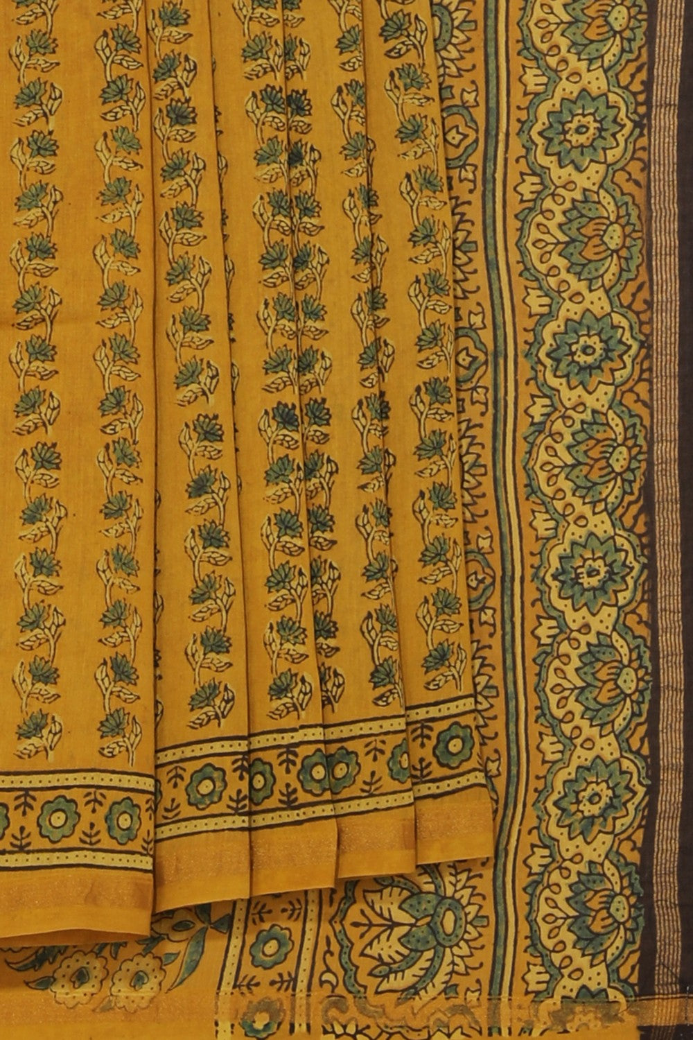 Collection of Ajrakh Chanderi Saree in a gallery layout