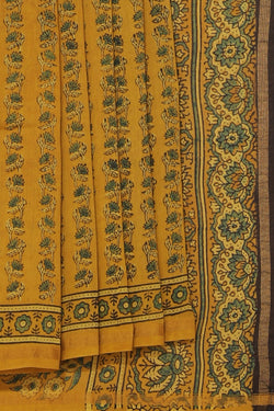 Collection of Ajrakh Chanderi Saree in a gallery layout