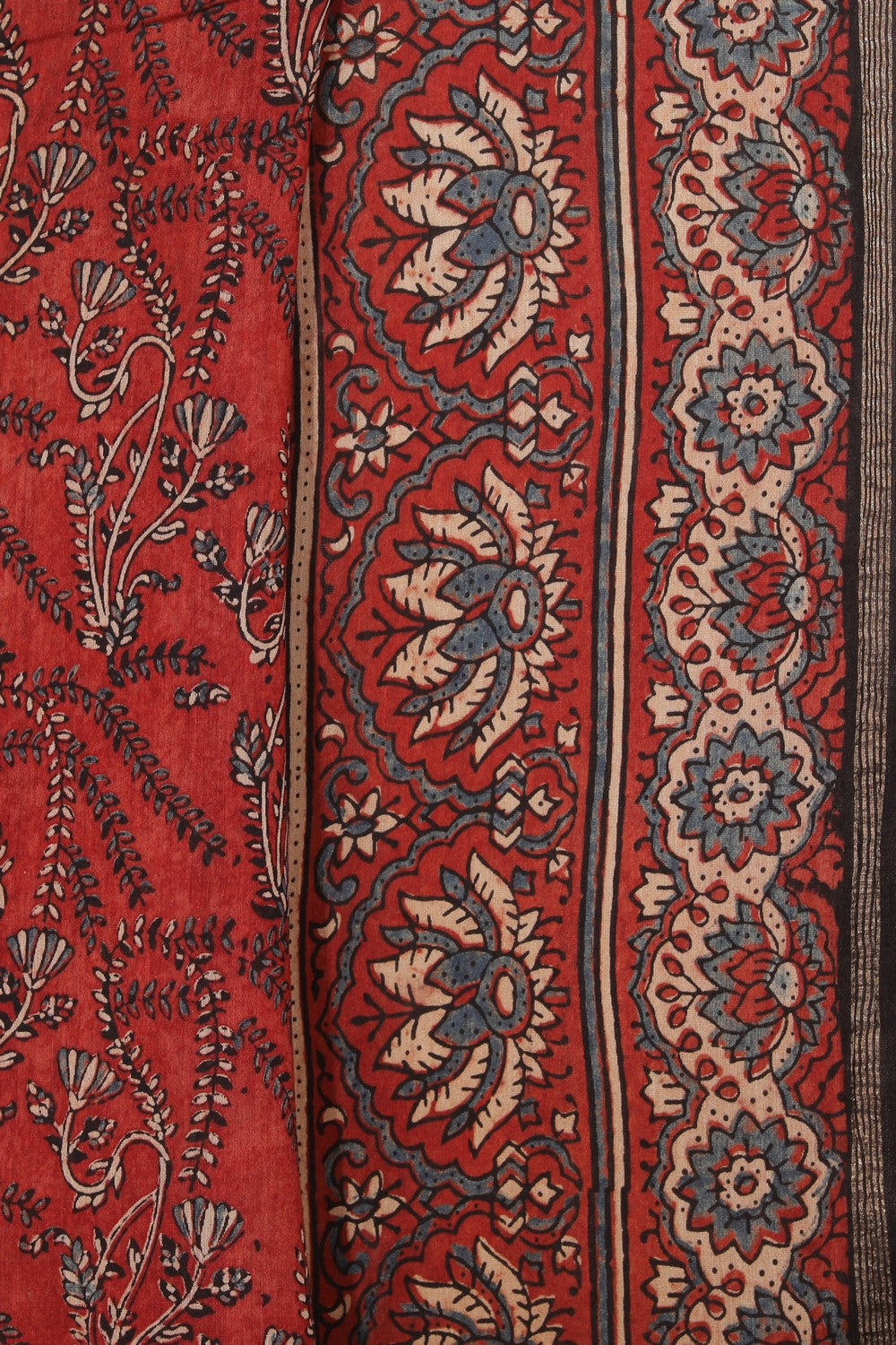 Collection of Ajrakh Chanderi Saree in a gallery layout