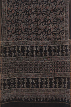 Image of Ajrakh Chanderi Saree