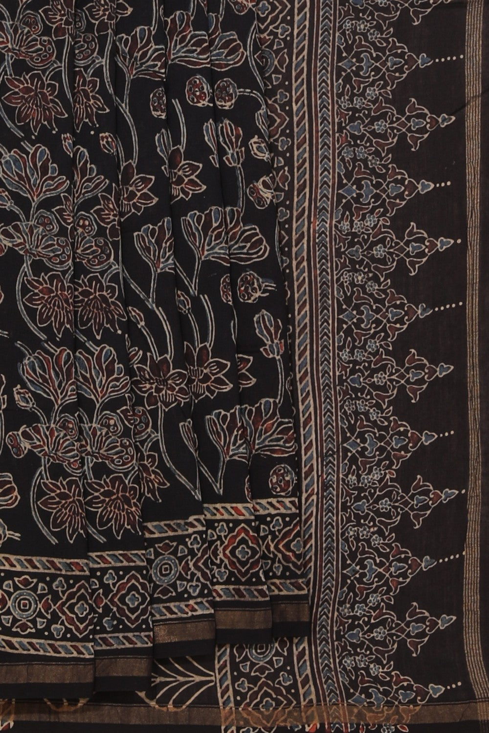 Ajrakh Chanderi Saree