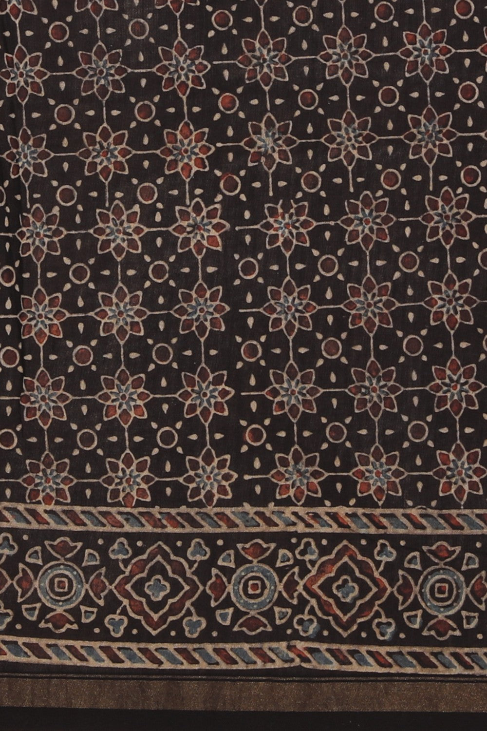 Ajrakh Chanderi Saree