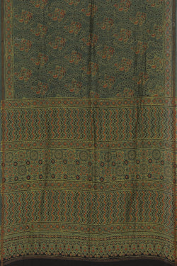 Collection of Ajrakh Chanderi Saree in a gallery layout