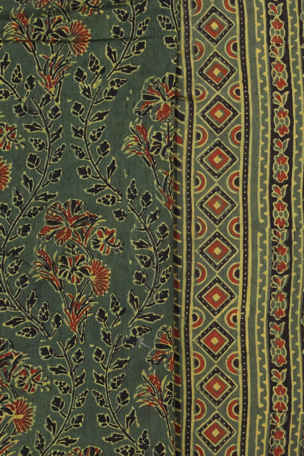 Image of Ajrakh Chanderi Saree