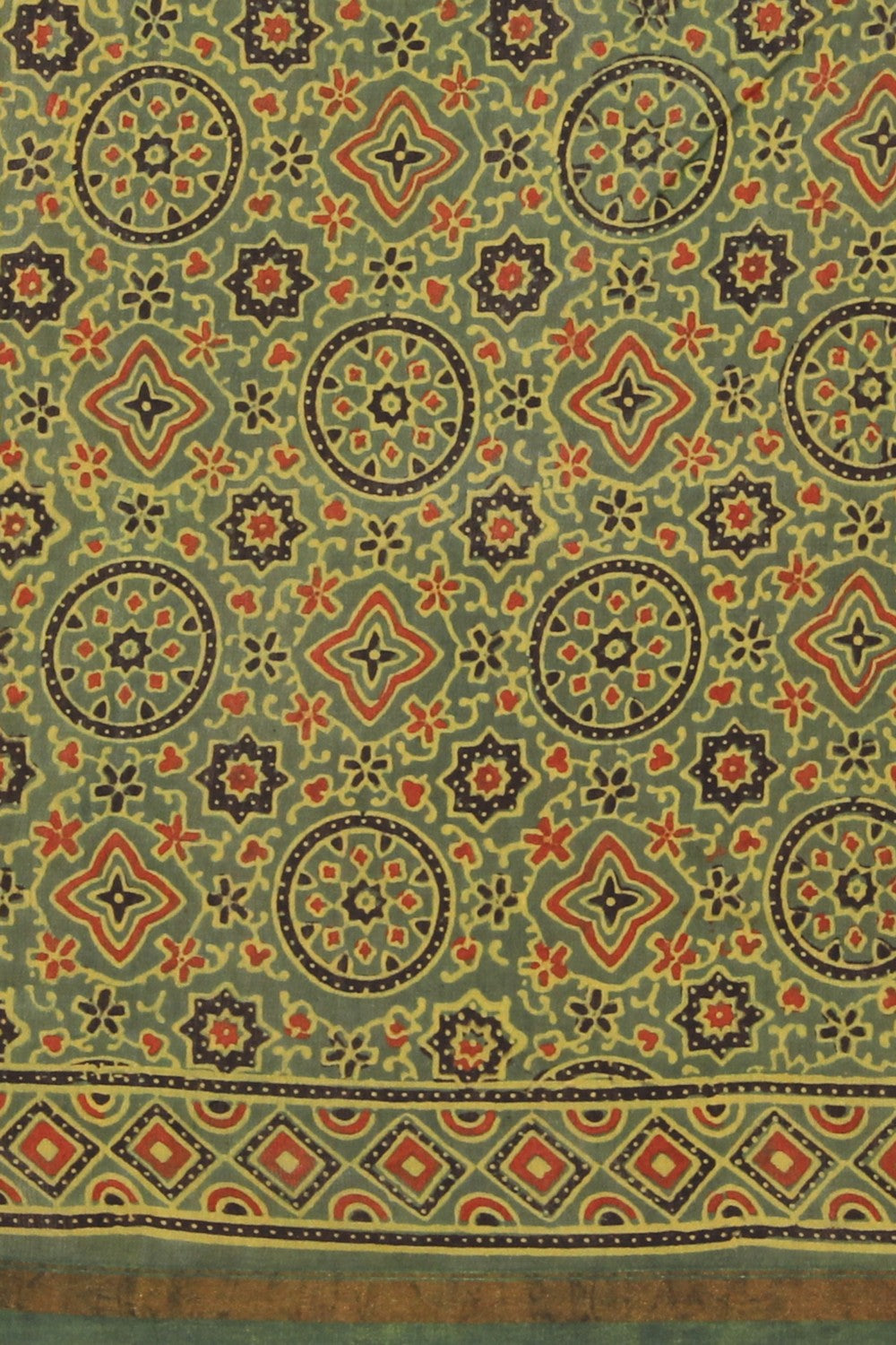 Image of Ajrakh Chanderi Saree