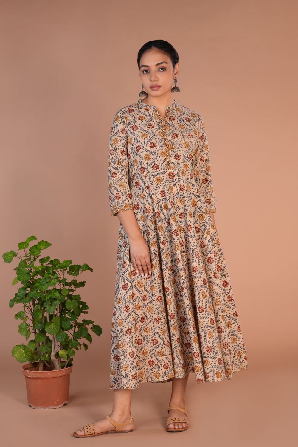 Kalamkari handblock printed long dress