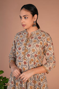 Image of Kalamkari handblock printed long dress