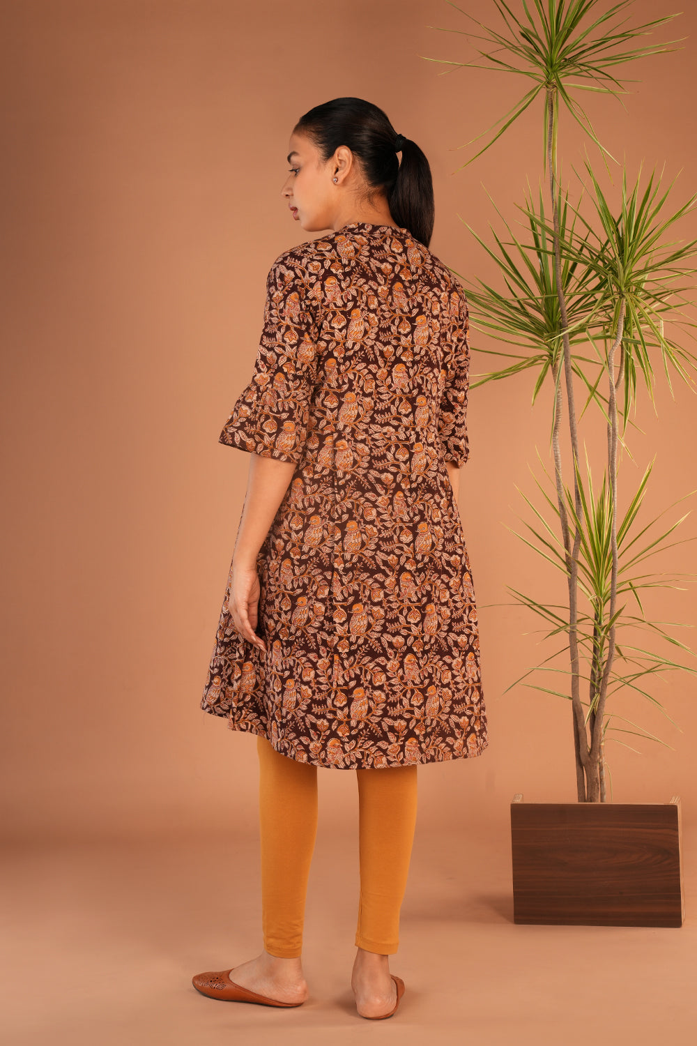 Image of Brown Kalamkari short kurti