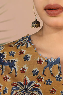 Image of Kalamkari handblock printed Kurti