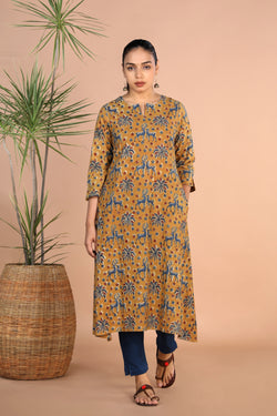 Image of Kalamkari handblock printed Kurti