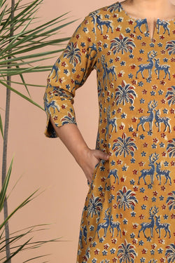 Image of Kalamkari handblock printed Kurti