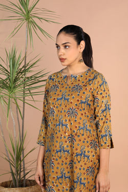 Image of Kalamkari handblock printed Kurti