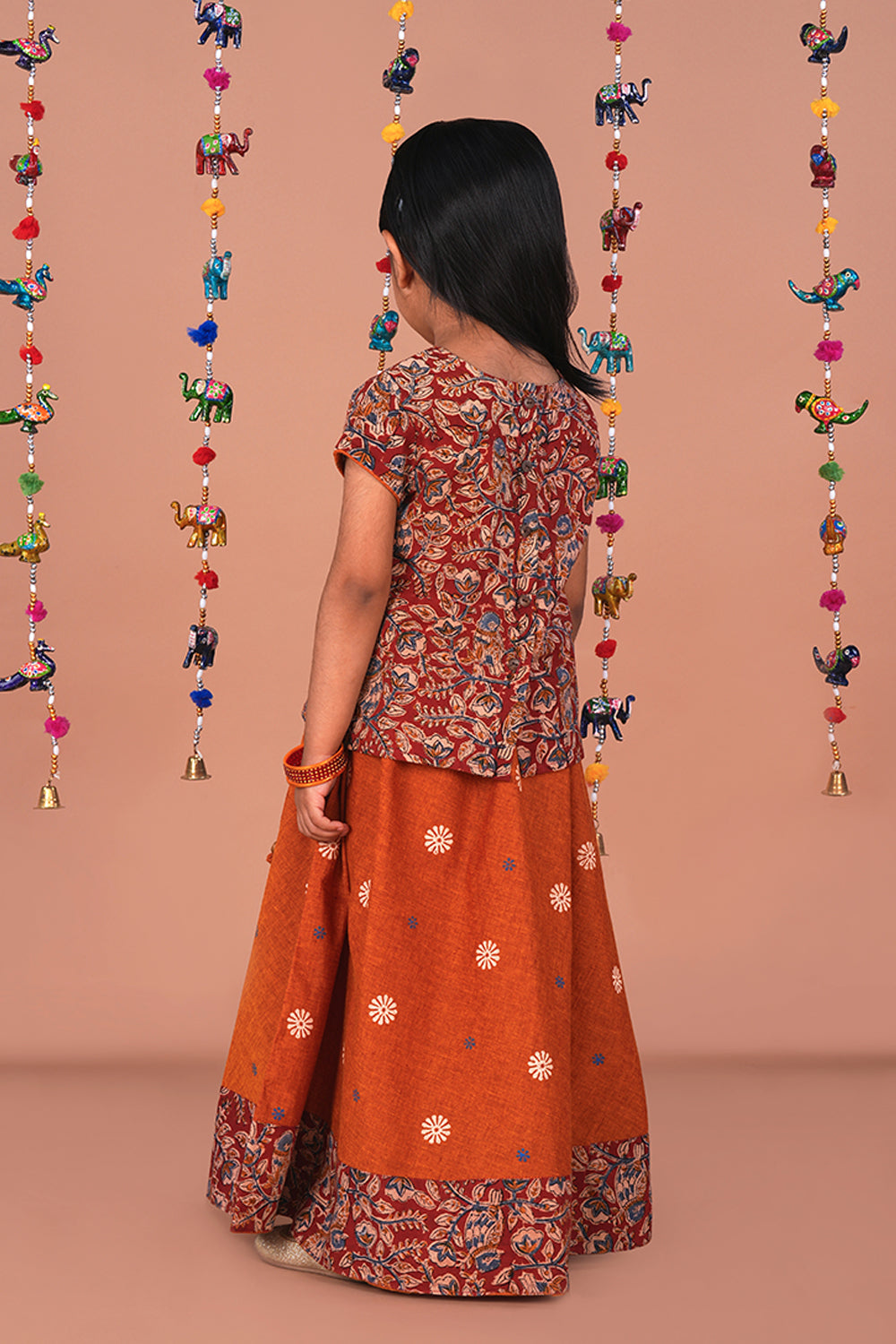 Image of Girls Kalamkari Ghaghara set