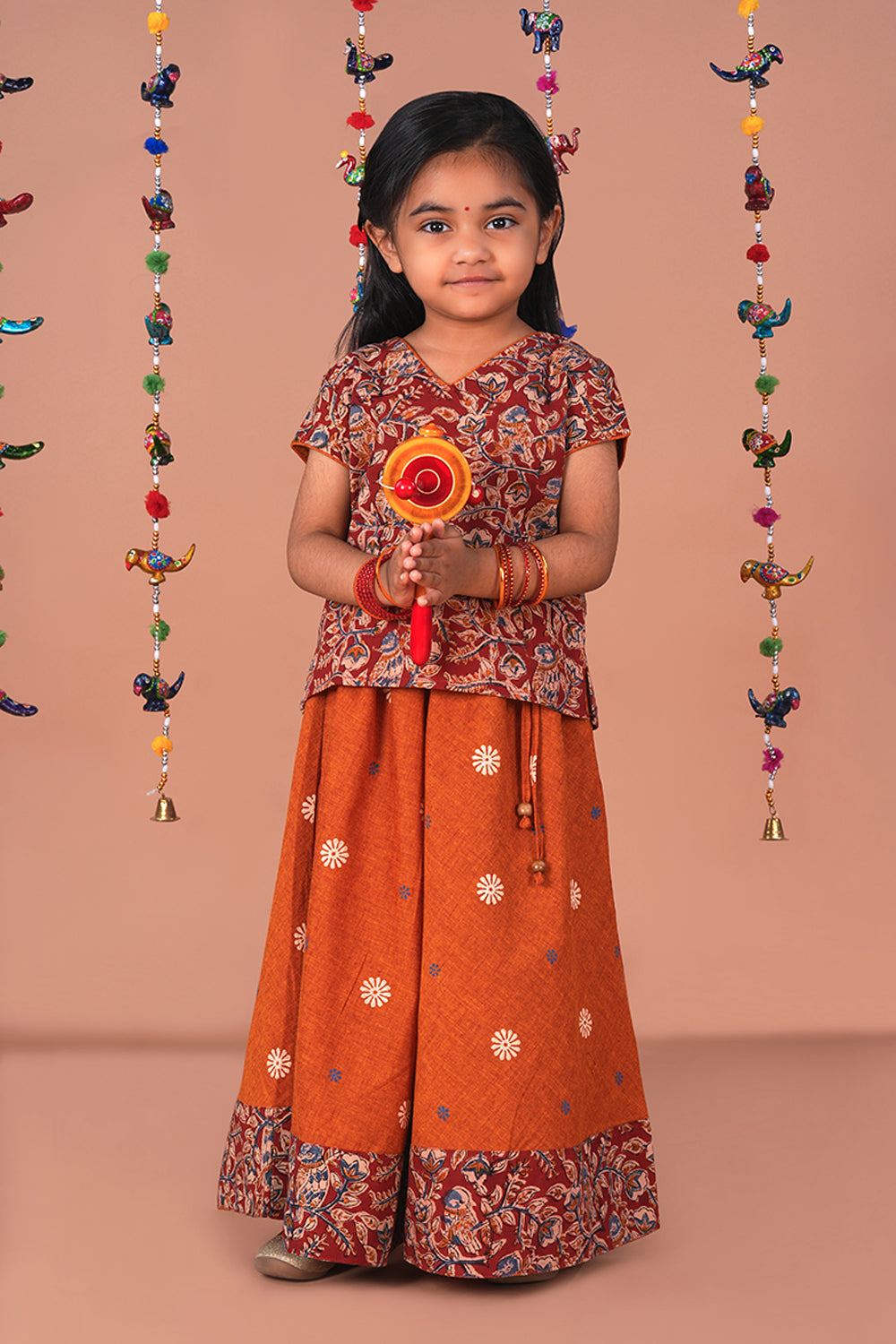 Image of Girls Kalamkari Ghaghara set