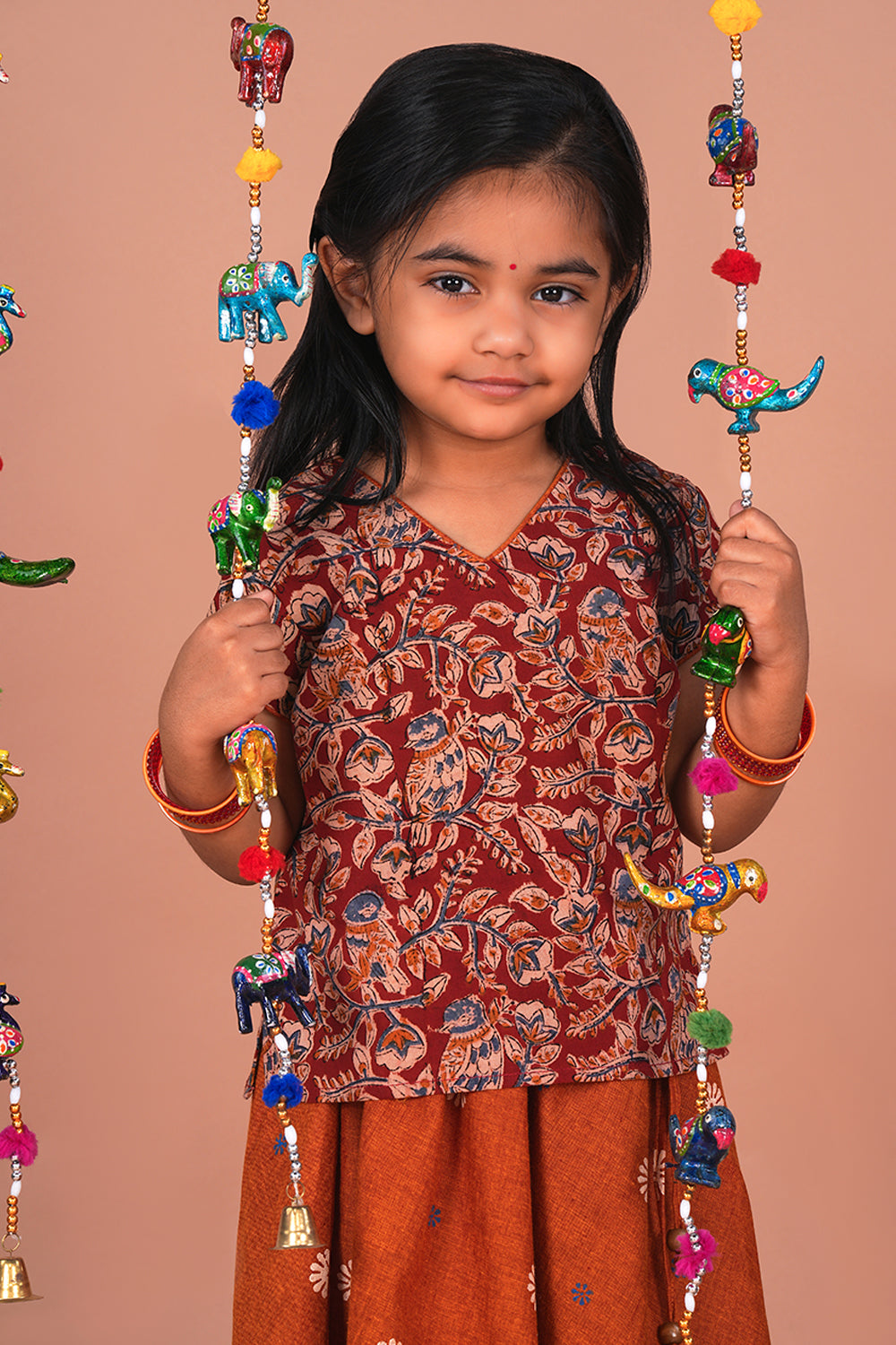 Image of Girls Kalamkari Ghaghara set