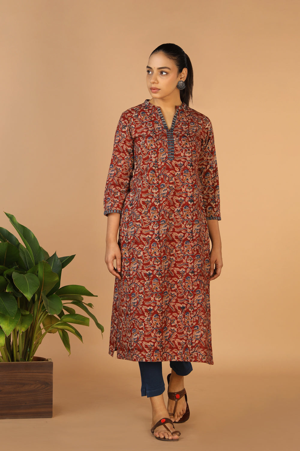 Collection of Kalamkari Handblock printed kurta in a gallery layout