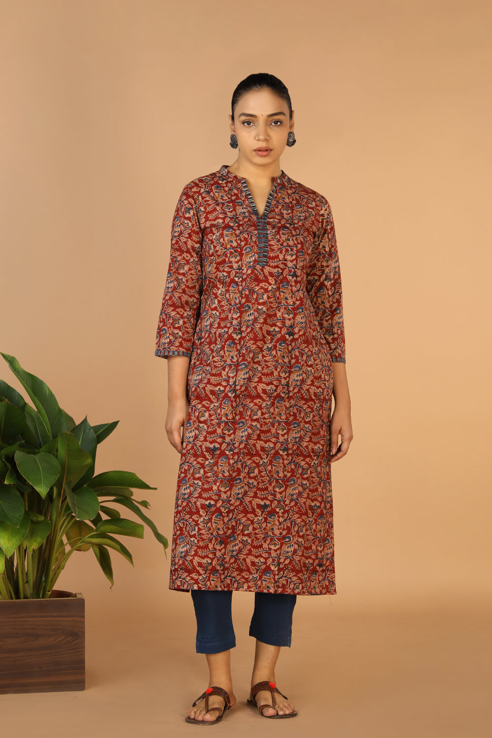 Collection of Kalamkari Handblock printed kurta in a gallery layout