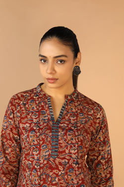 Collection of Kalamkari Handblock printed kurta in a gallery layout