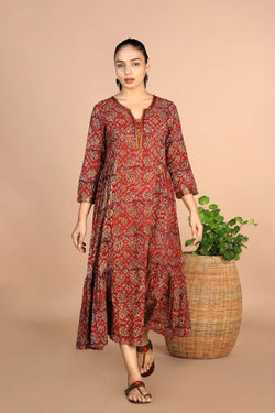 Image of Kalamkari Handblock printed Dress