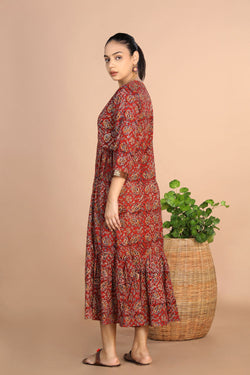 Image of Kalamkari Handblock printed Dress