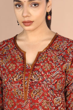 Image of Kalamkari Handblock printed Dress