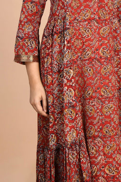 Image of Kalamkari Handblock printed Dress