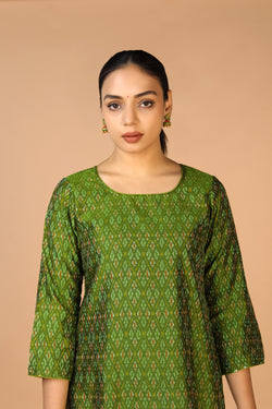 Image of Silk Pochampally Ikat kurti