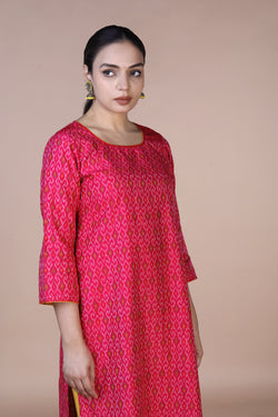 Collection of "Silk Pochampally Ikat kurti          " in a gallery layout