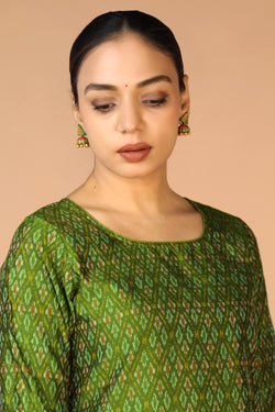 Image of Silk Pochampally Ikat kurti