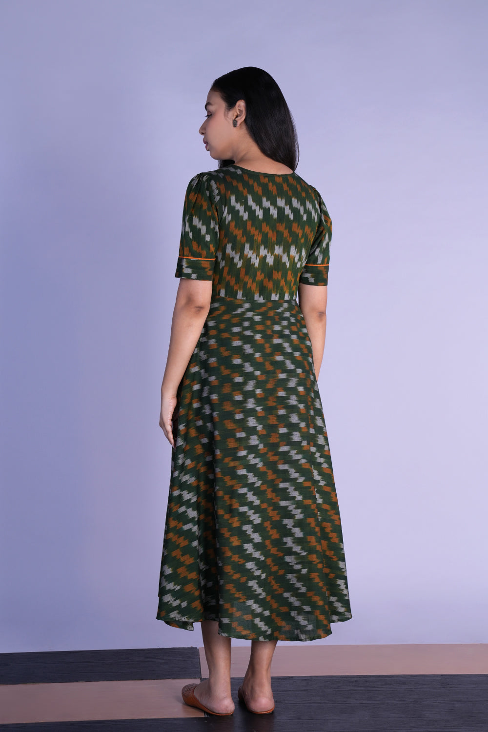 Handwoven cotton Pochampally Ikat dress