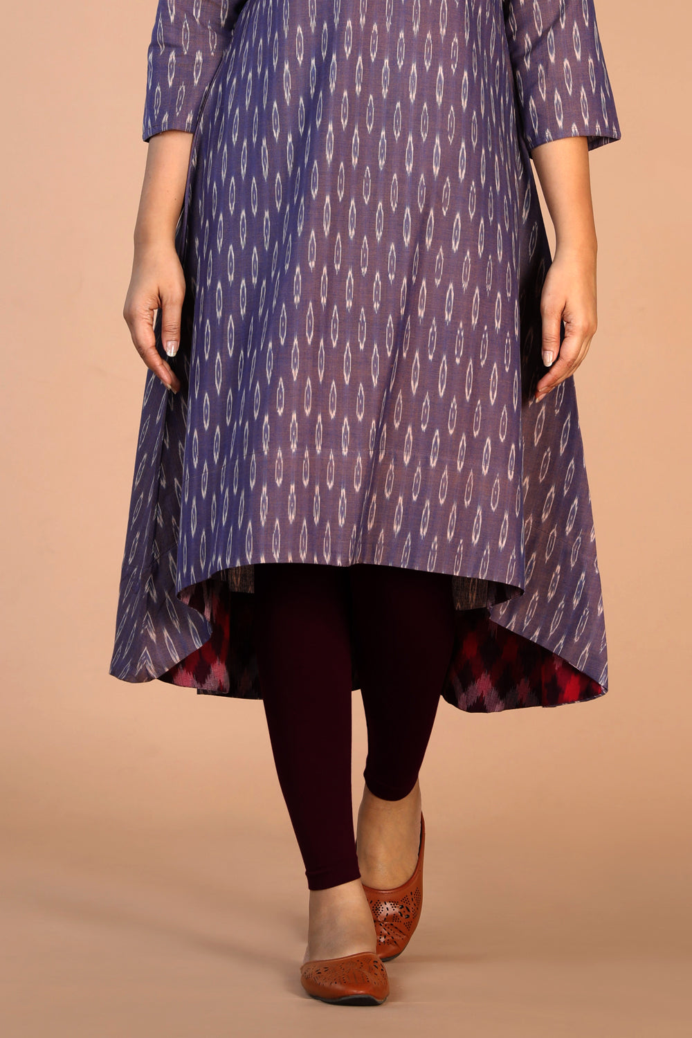 Blue cotton Pochampally Ikat Kurta