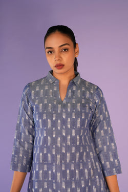 Image of Cotton Pochampally Ikat Kurta