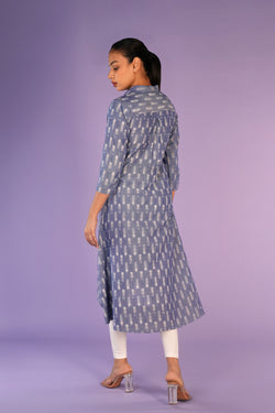 Image of Cotton Pochampally Ikat Kurta