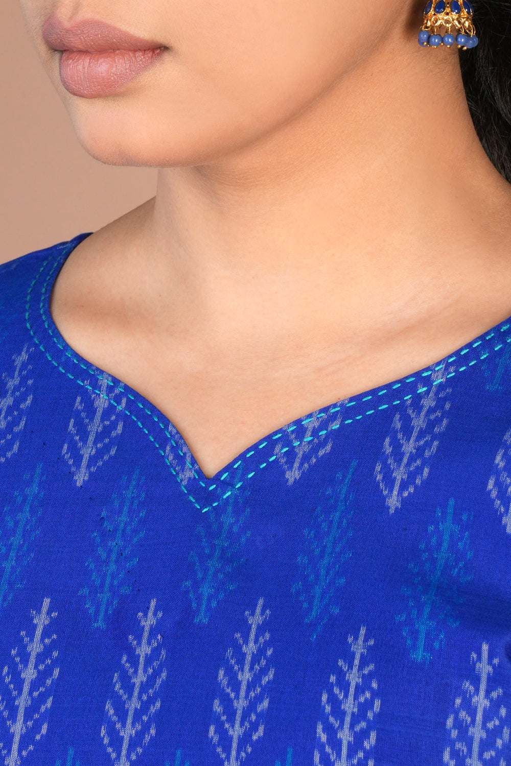 Handwoven Silk Pochampally Ikat Kurti