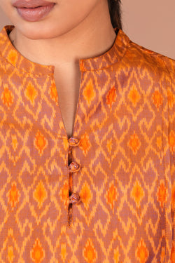 Image of Pochampally Silk Ikat Kurti