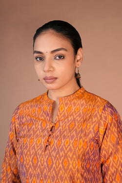 Image of Pochampally Silk Ikat Kurti