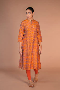 Image of Pochampally Silk Ikat Kurti