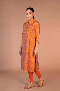 Image of Pochampally Silk Ikat Kurti